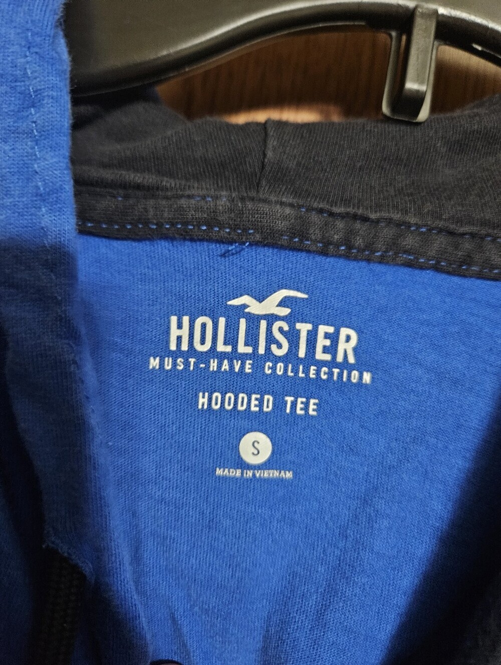 Bundle Of Two Hollister Hooded Tee Blue Navy Blue Size Small! - Picture 2 of 8